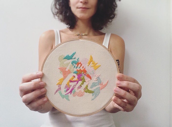 Valeria Molinari embroidery