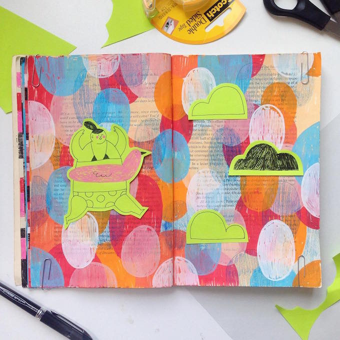 Molly Egan upcycled sketchbook