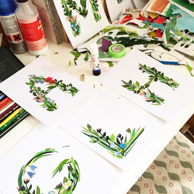 Floral alphabet by Clover Robin