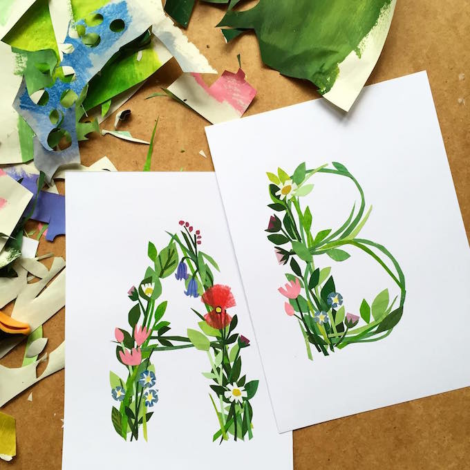 Floral alphabet by Clover Robin