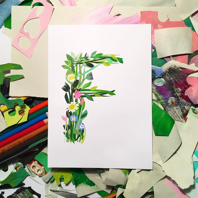Floral alphabet by Clover Robin