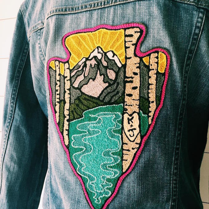 Embroidered denim by Die Tryin