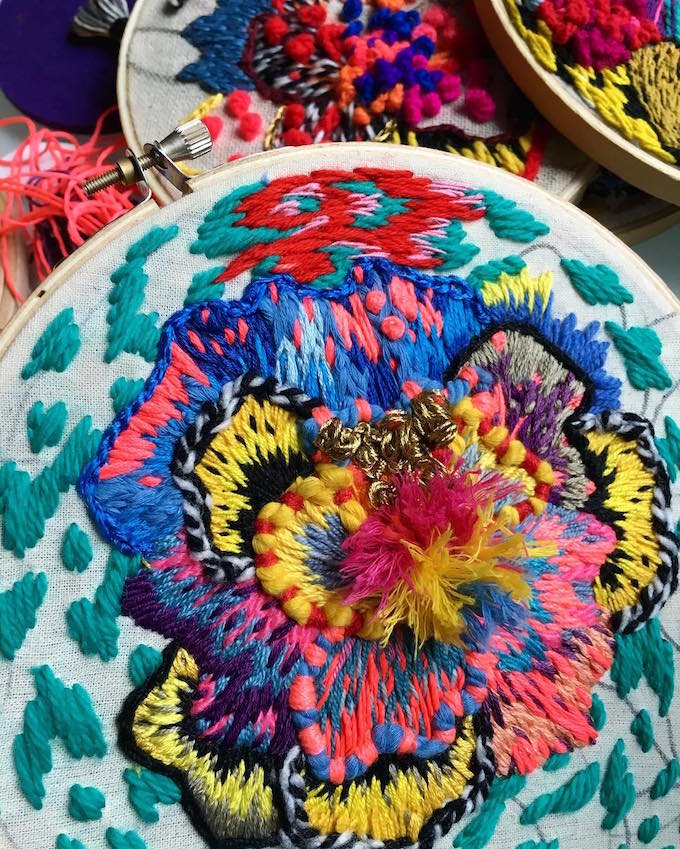 Embroidery by Trini Guzmán 
