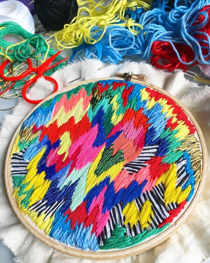 Embroidery by Trini Guzmán 