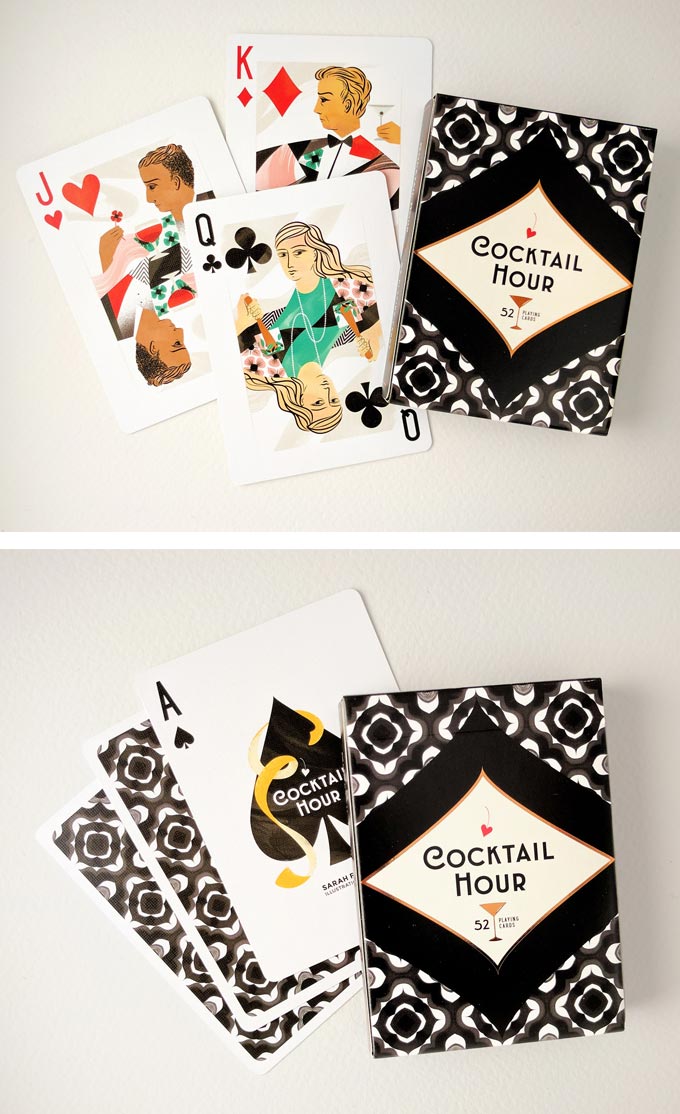 Sarah Ferone Cocktail Hour playing cards