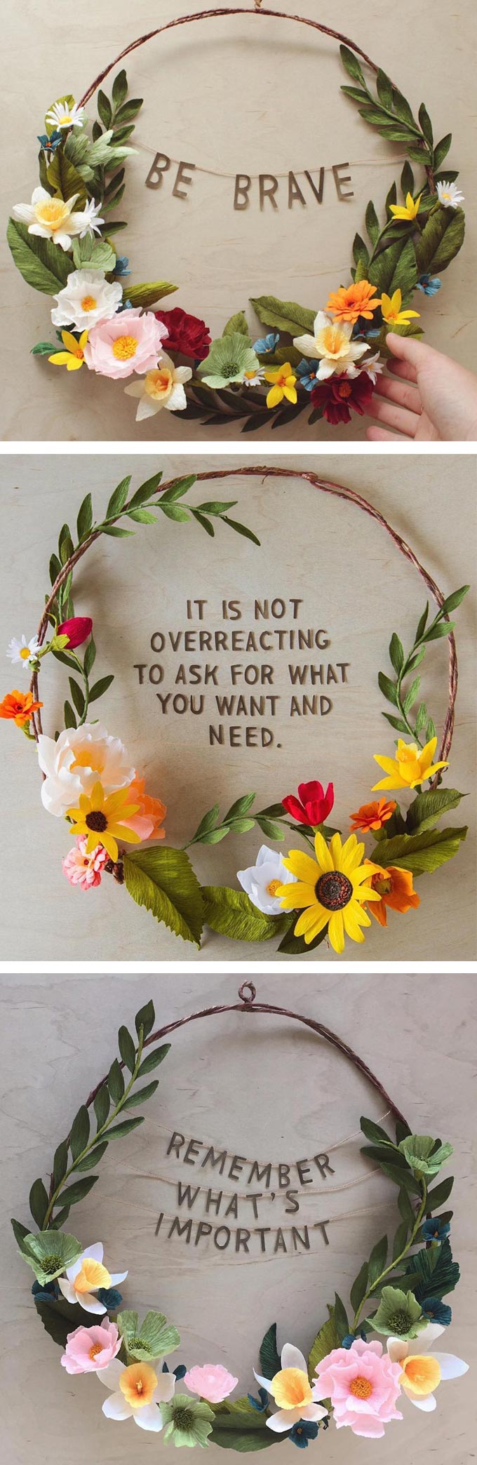 Grace D. Chin empowering floral wreaths