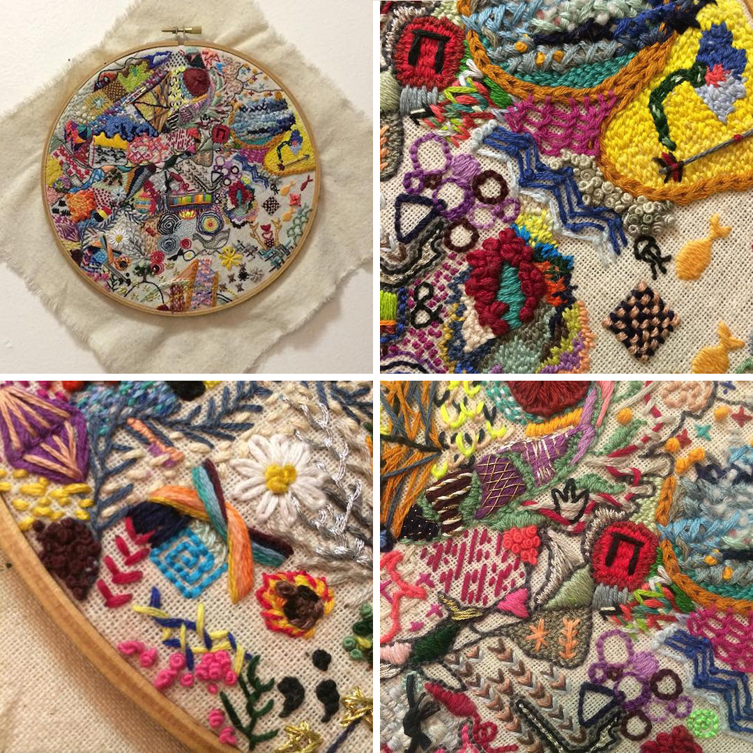 Details from Hannah Claire Sommerville's 1 Year of Stitches project