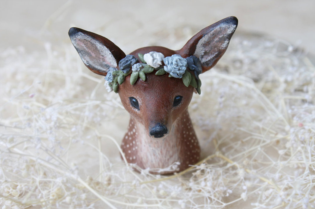 Meadow and Fawn sculpture