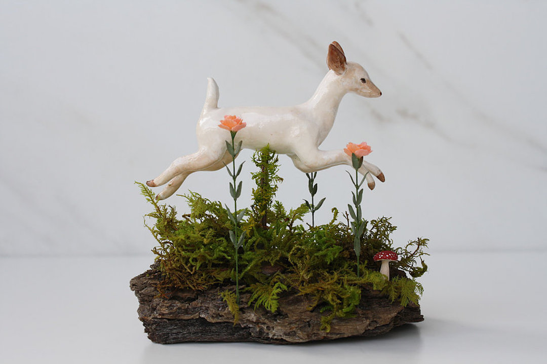Meadow and Fawn sculpture