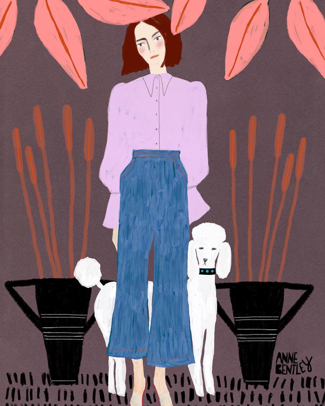 Illustrated portraits by Anne M. Bentley
