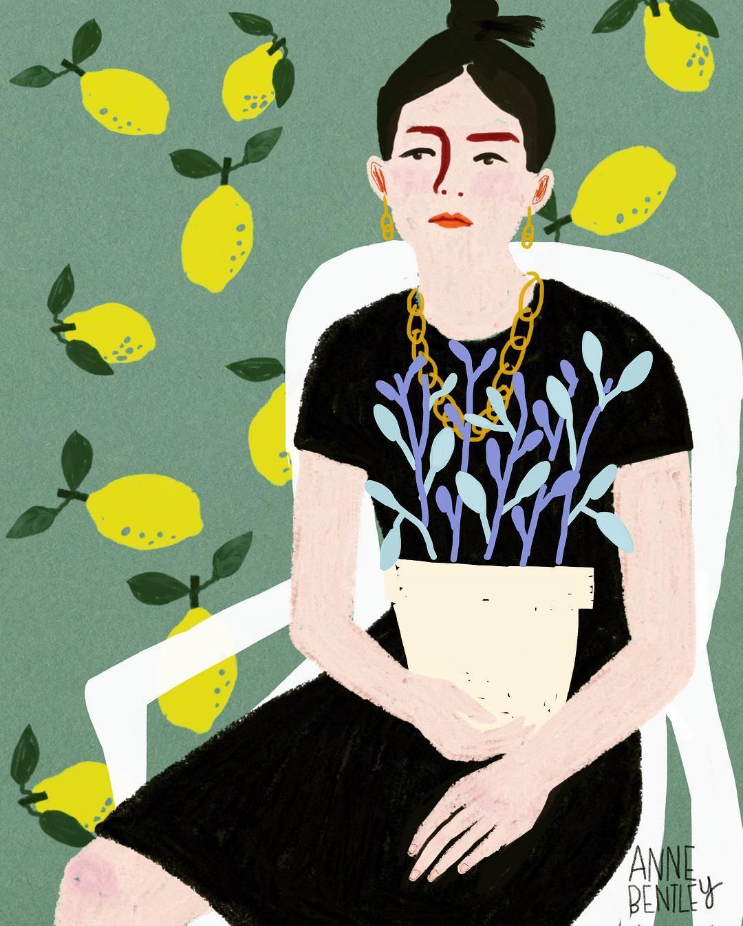 Illustrated portraits by Anne M. Bentley