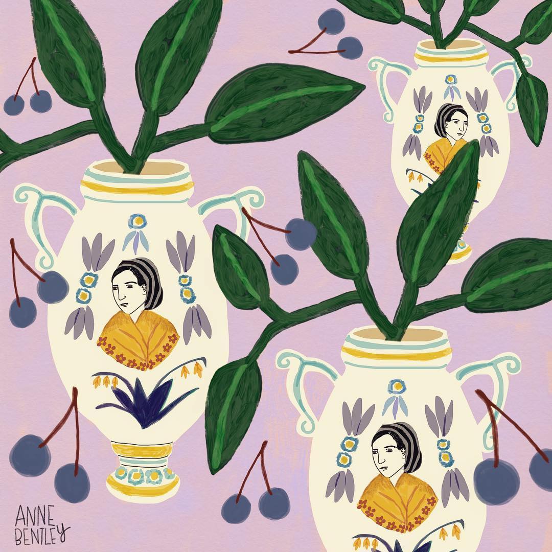 Illustrated portraits by Anne M. Bentley