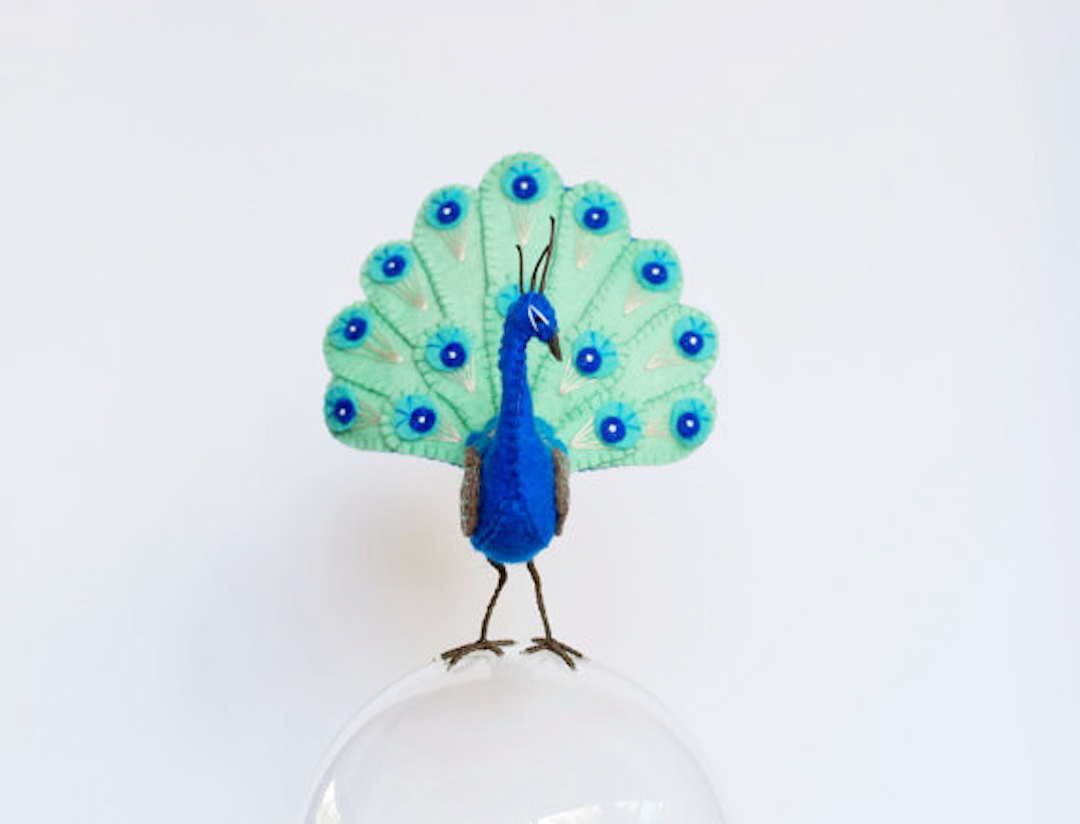 Jill Ffrench felt bird sculptures