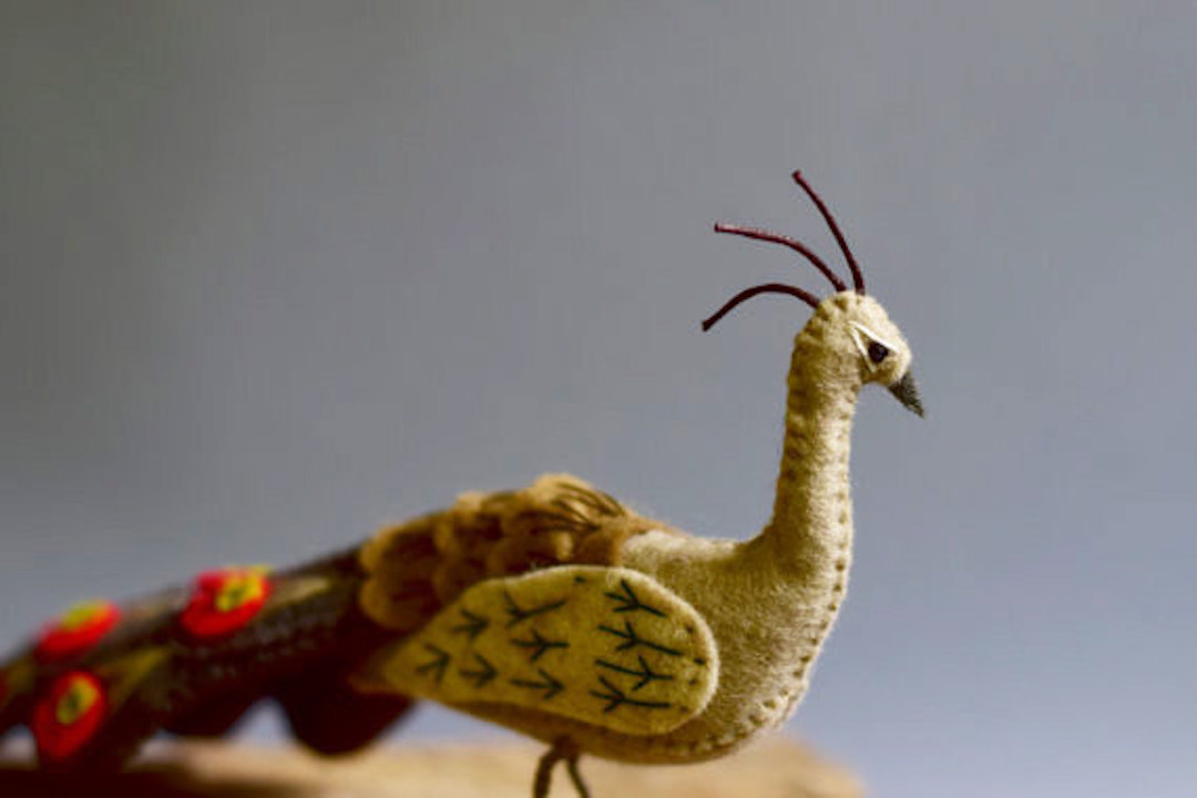 Jill Ffrench felt bird sculptures