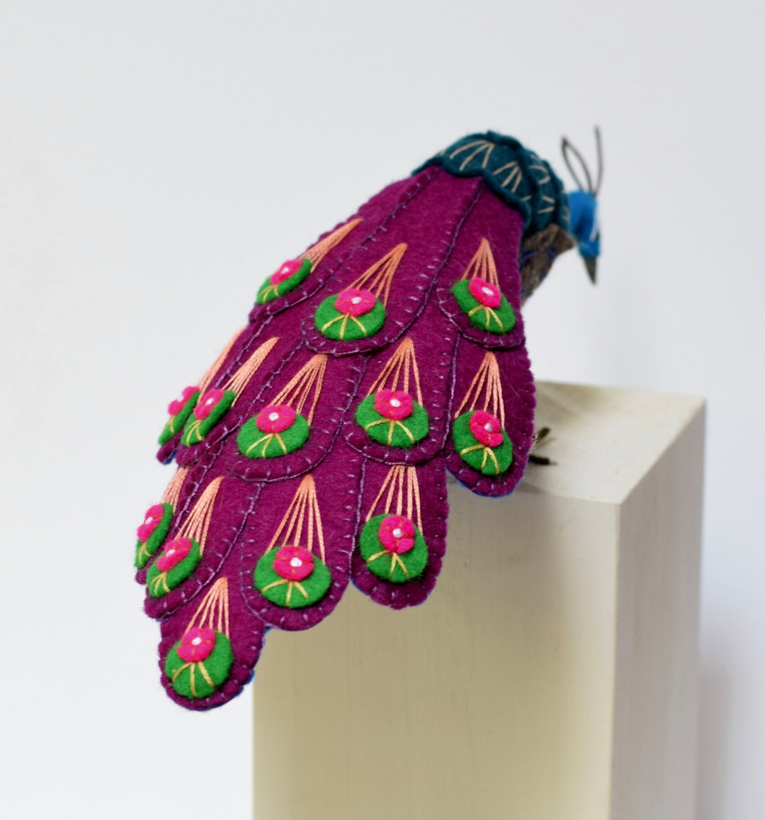 Jill Ffrench felt bird sculptures
