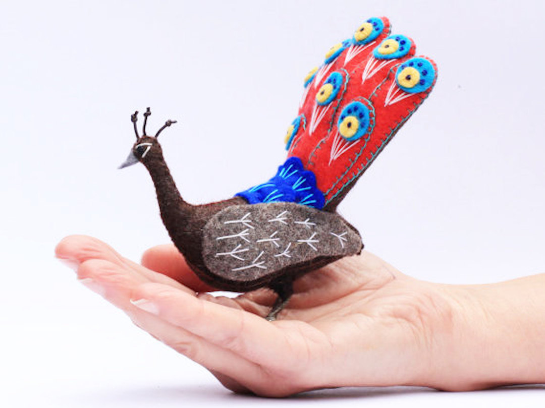 Jill Ffrench felt bird sculptures