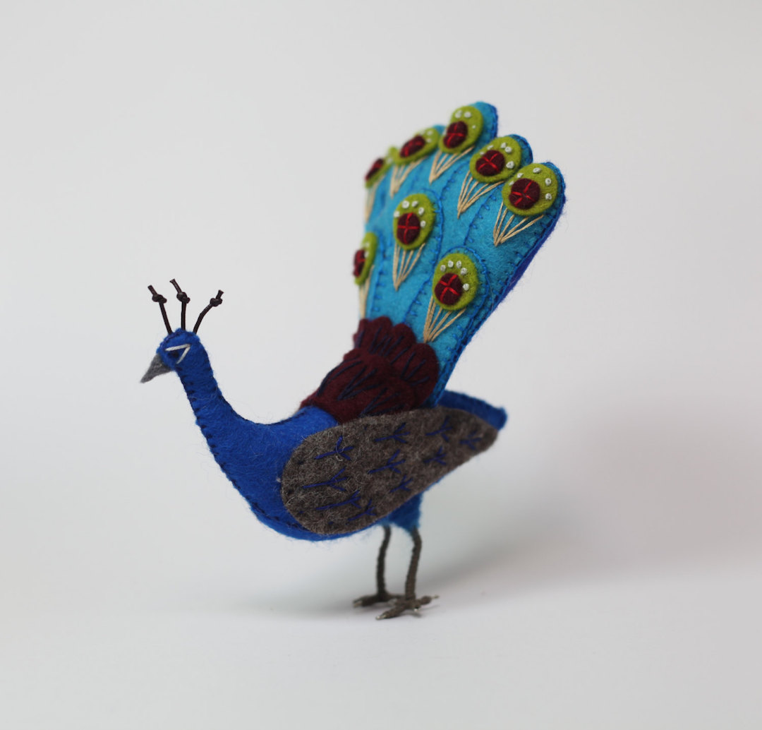 Jill Ffrench felt bird sculptures