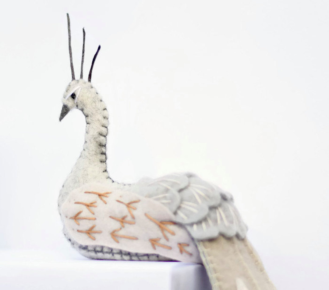 Jill Ffrench felt bird sculptures