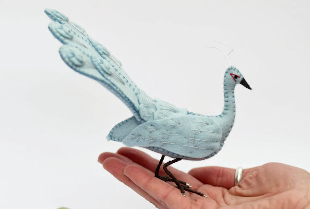 Jill Ffrench felt bird sculptures