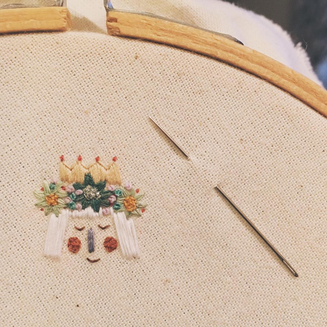 Megan Griffiths embroidered dolls