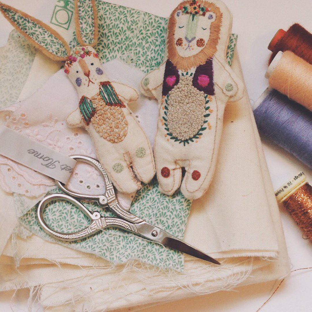 Megan Griffiths embroidered dolls