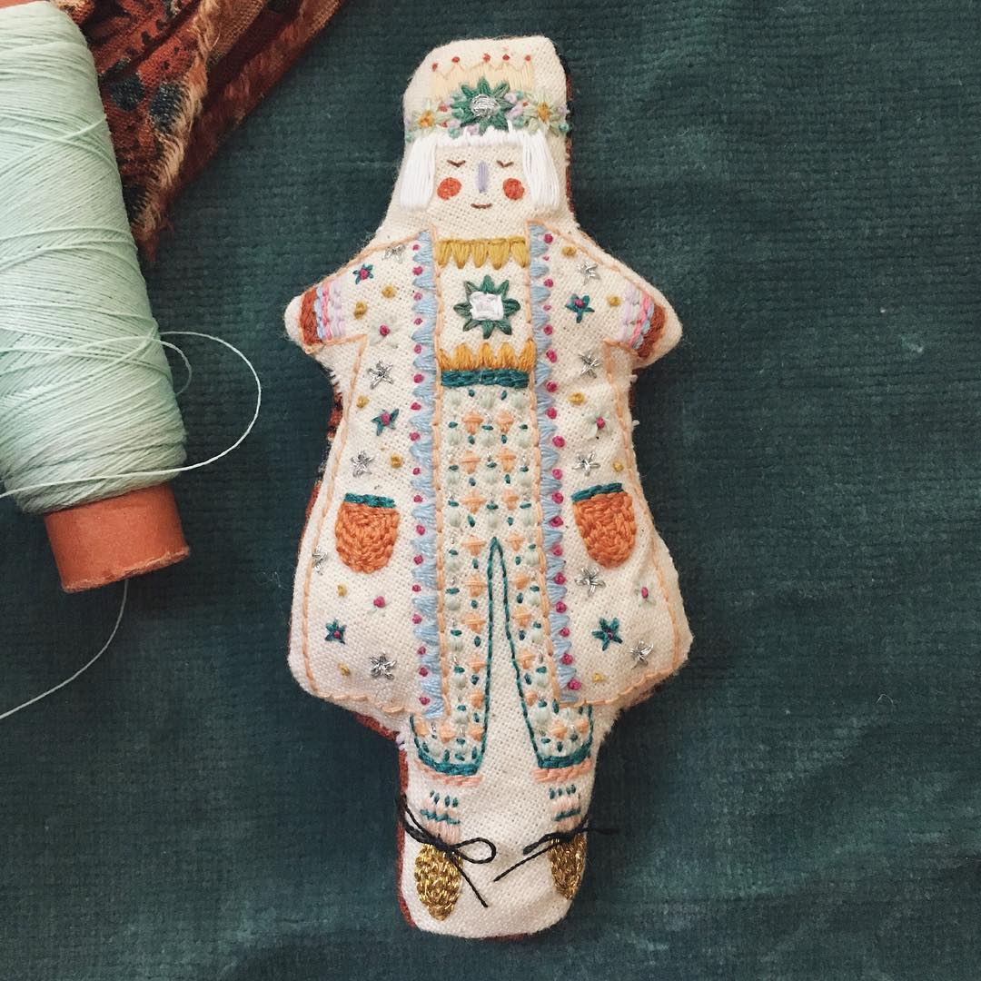 Megan Griffiths embroidered dolls