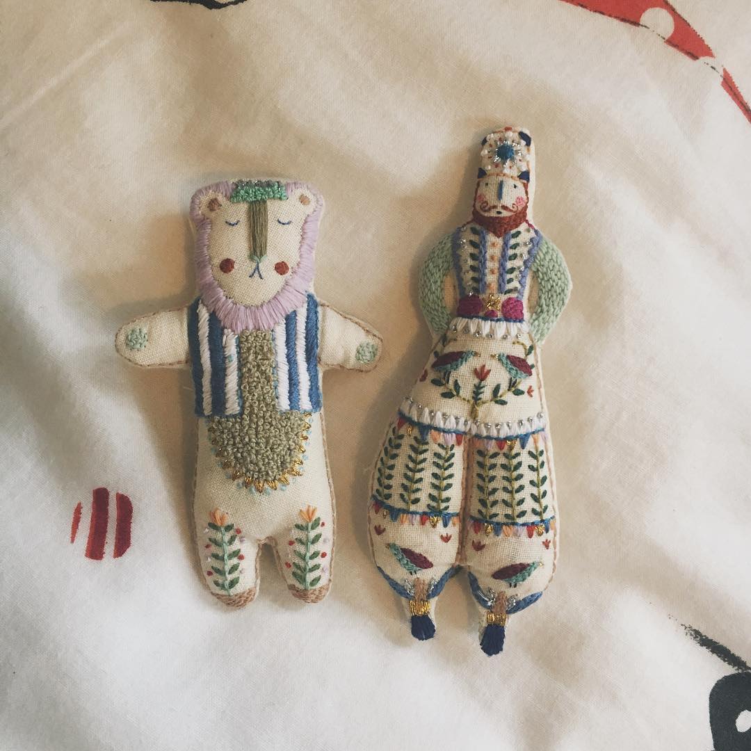 Megan Griffiths embroidered dolls