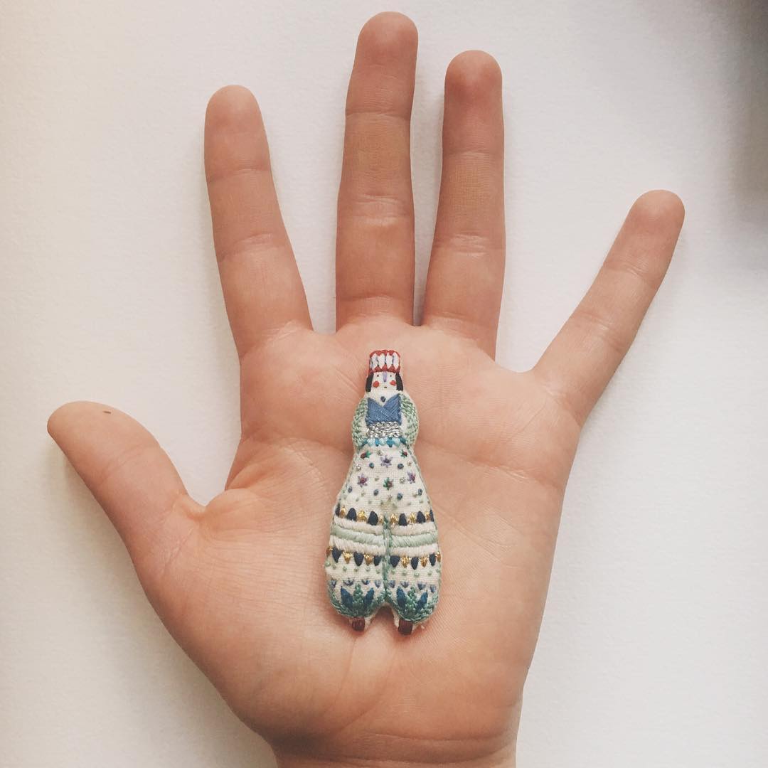 Megan Griffiths embroidered dolls