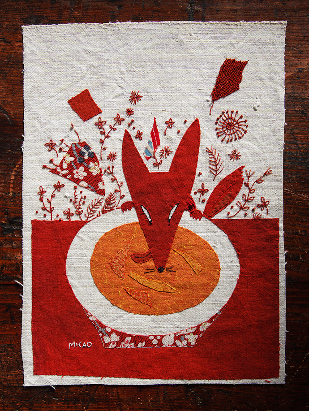 Mika Hirasa appliqué illustrations