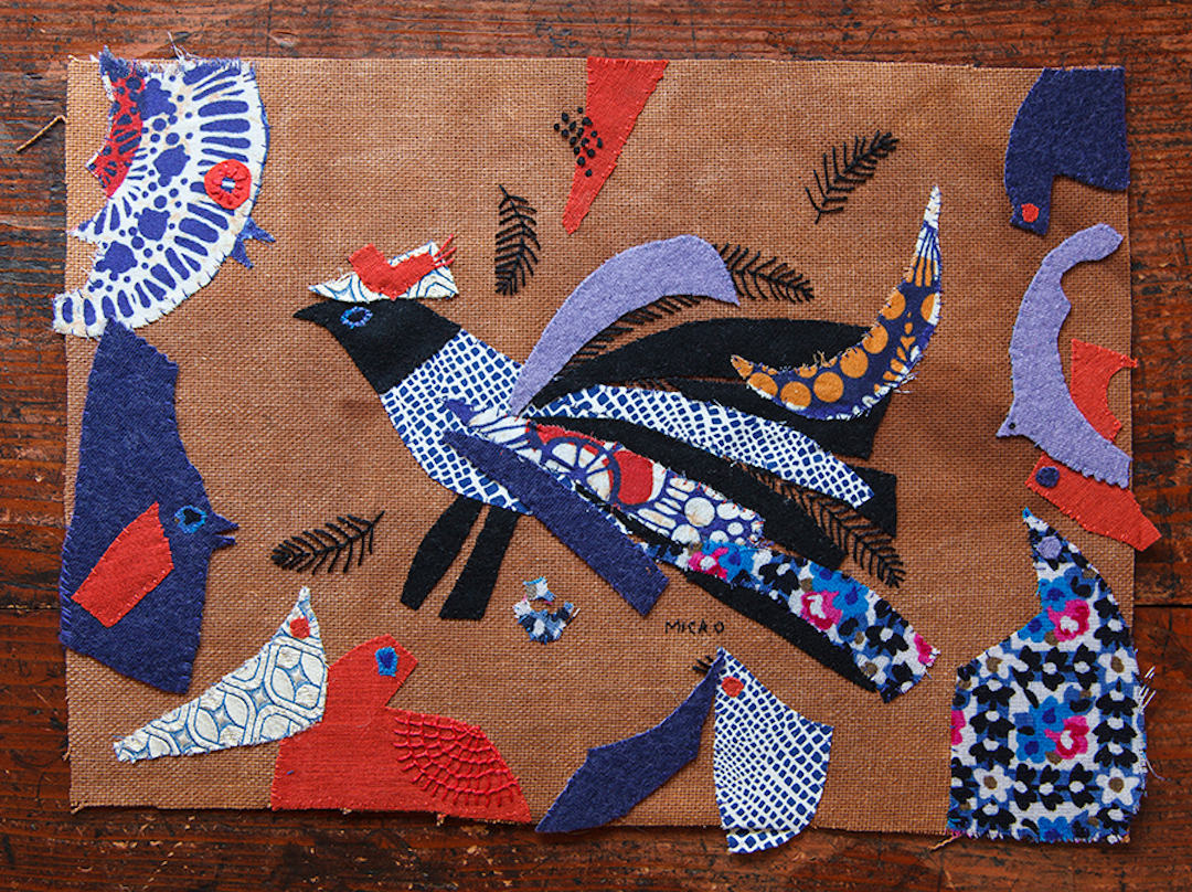 Mika Hirasa appliqué illustrations