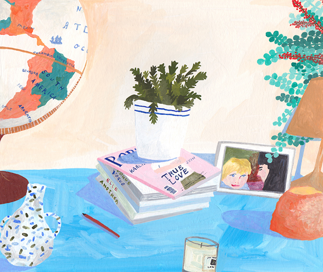 Illustrated interiors by Liz Rowland