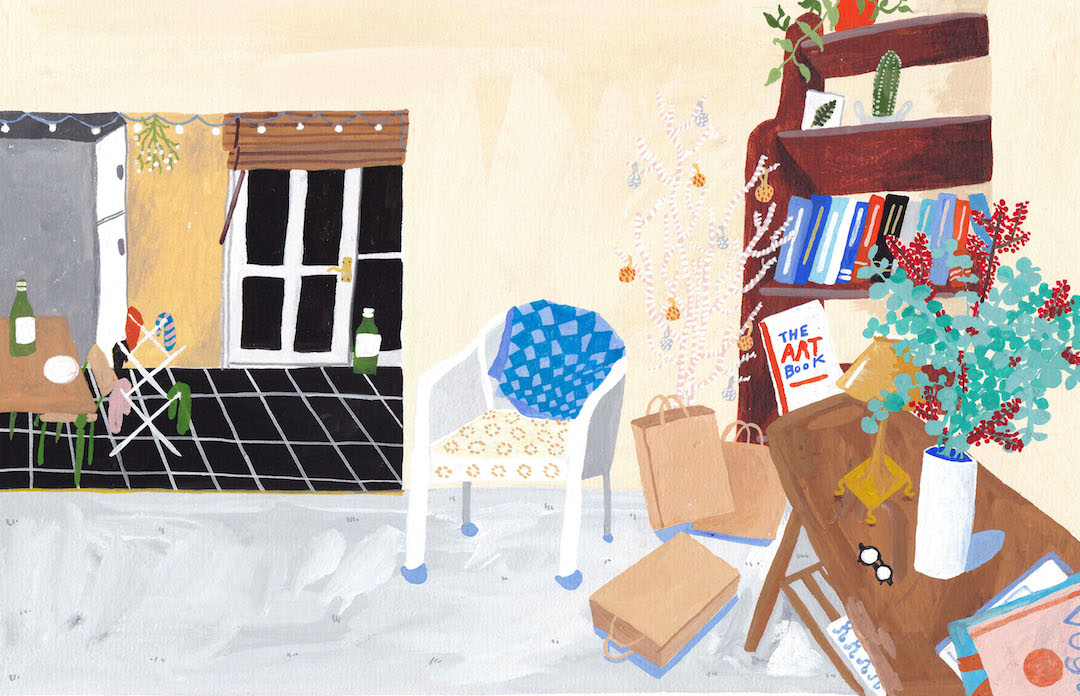 Illustrated interiors by Liz Rowland