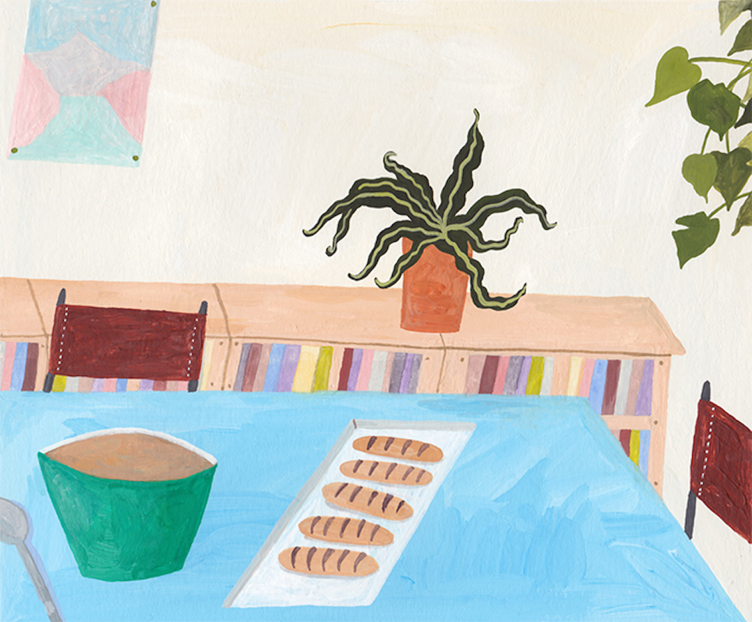 Illustrated interiors by Liz Rowland