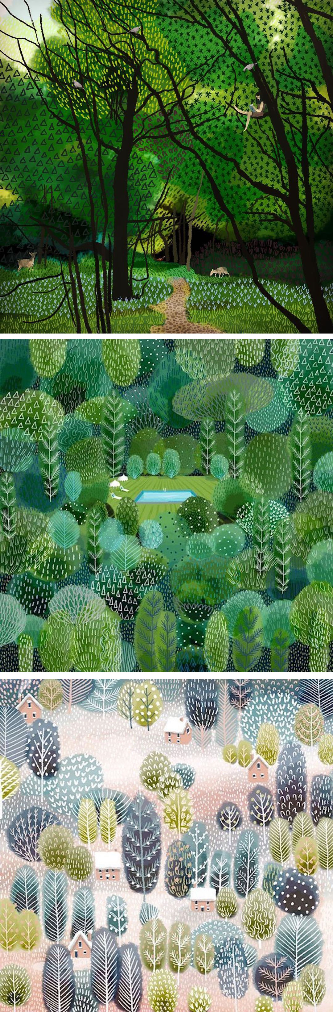 Landscape Illustration by Jane Newland