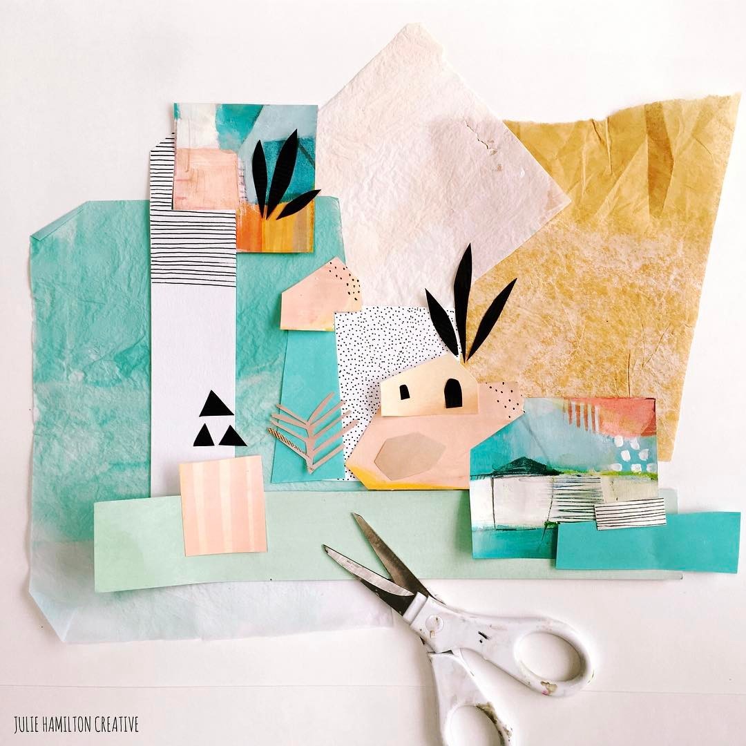 Sketchbook collage by Julie Hamilton