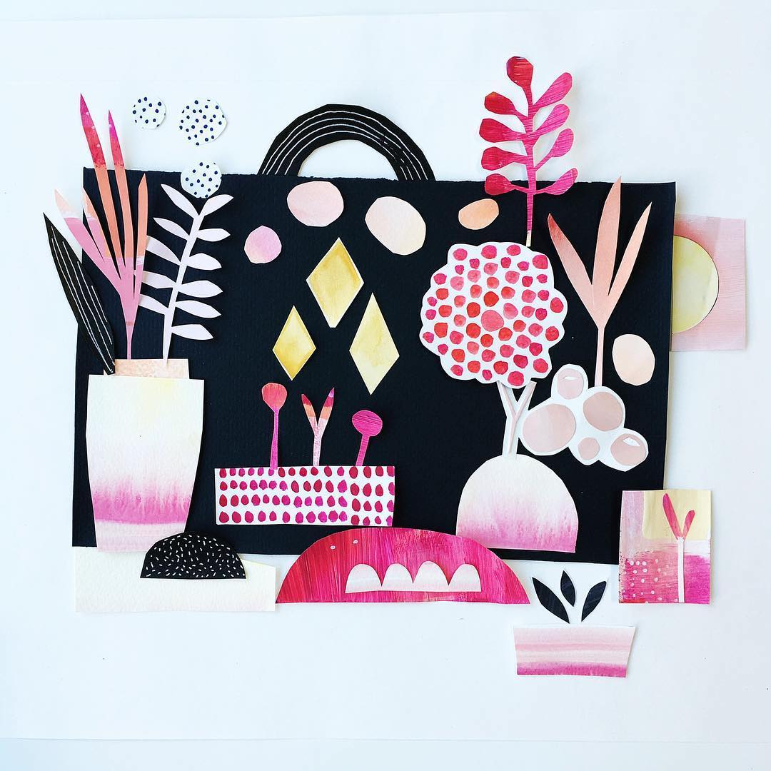 Sketchbook collage by Julie Hamilton