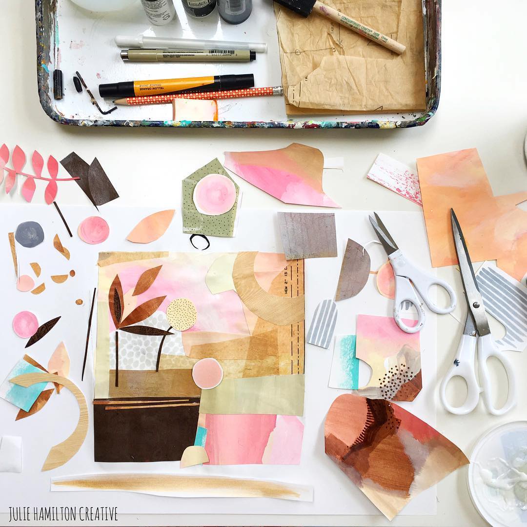 Julie Hamilton collage sketchbook