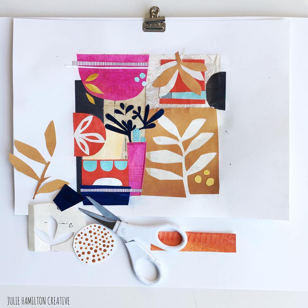 Julie Hamilton collage sketchbook