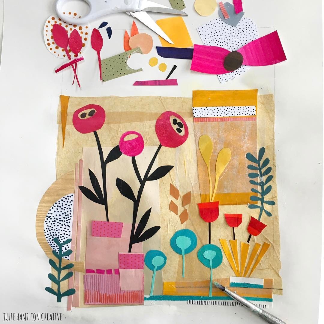 Julie Hamilton collage sketchbook