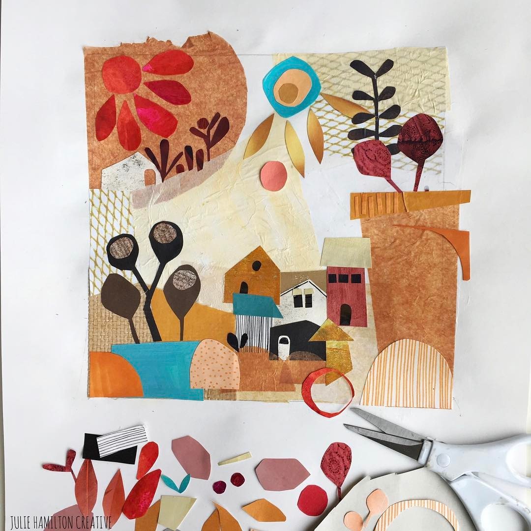 Julie Hamilton collage sketchbook