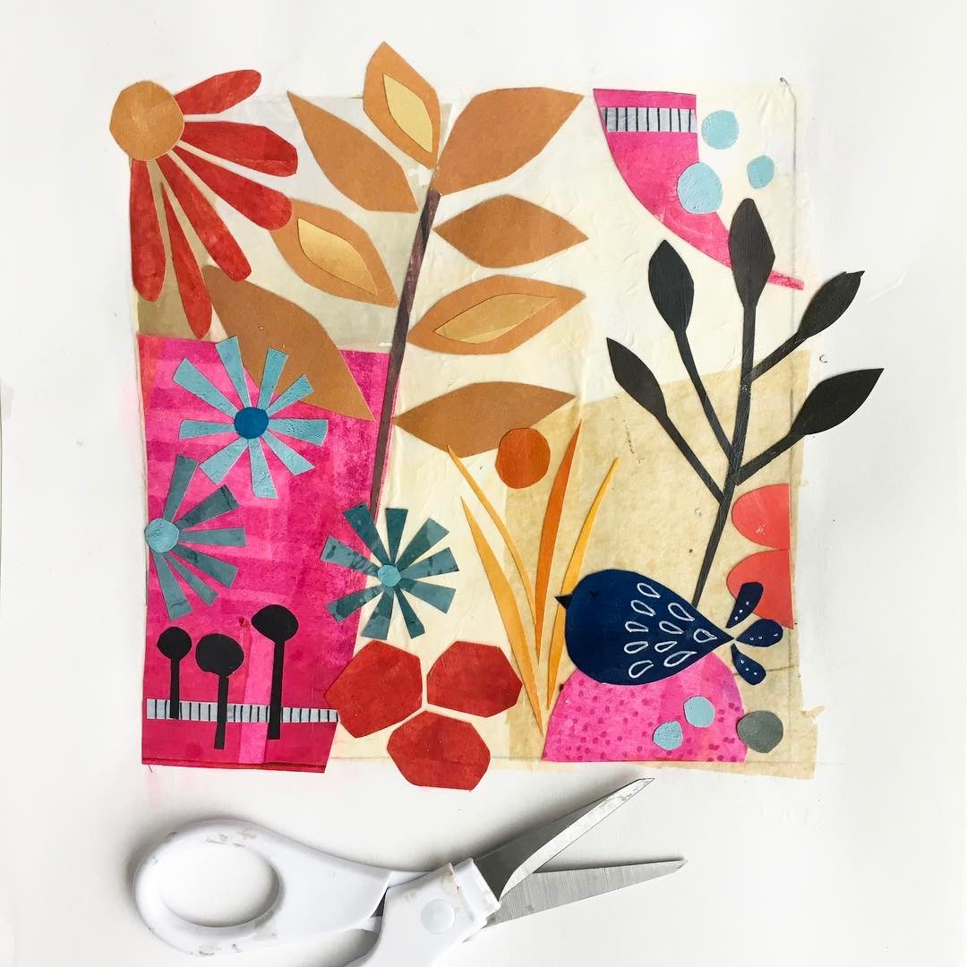 Julie Hamilton collage sketchbook