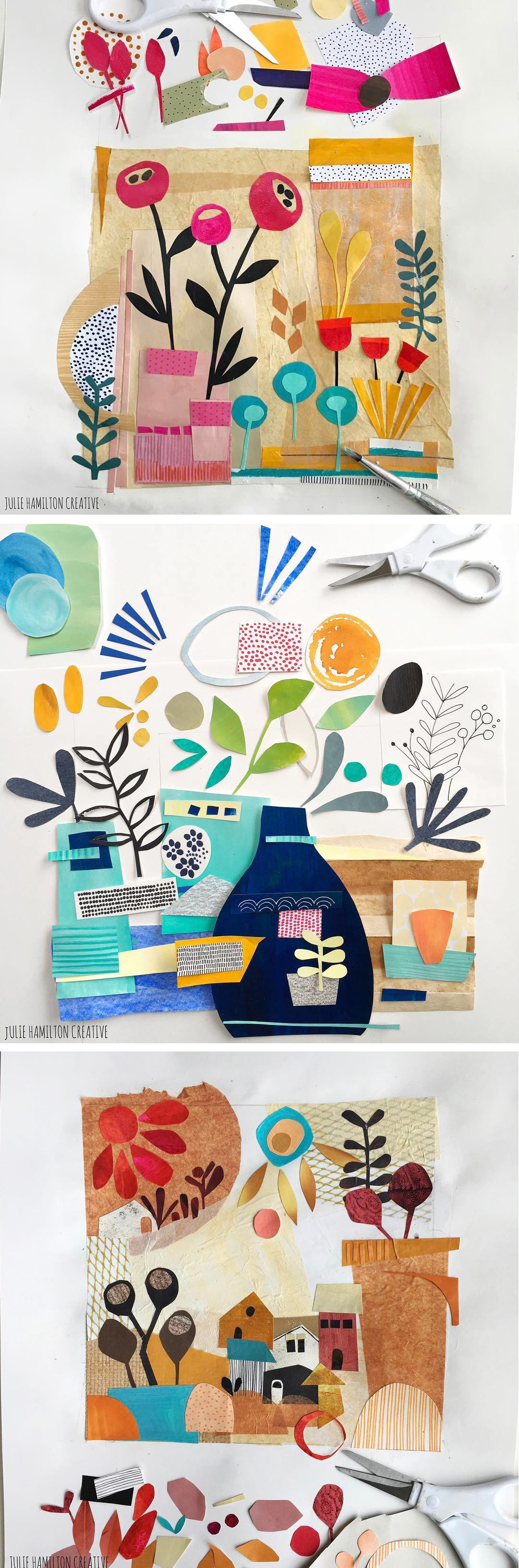 Julie Hamilton collage sketchbook