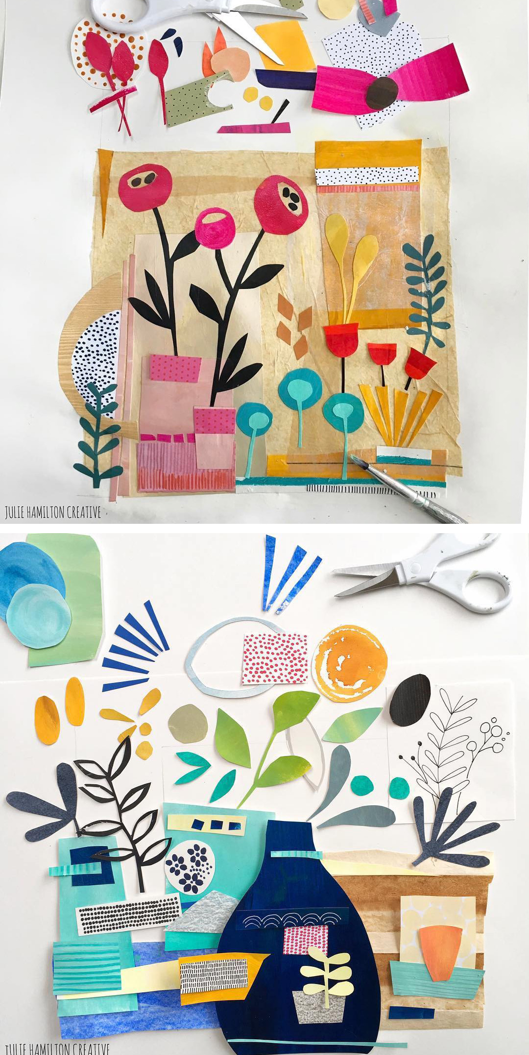 Julie Hamilton collage sketchbook