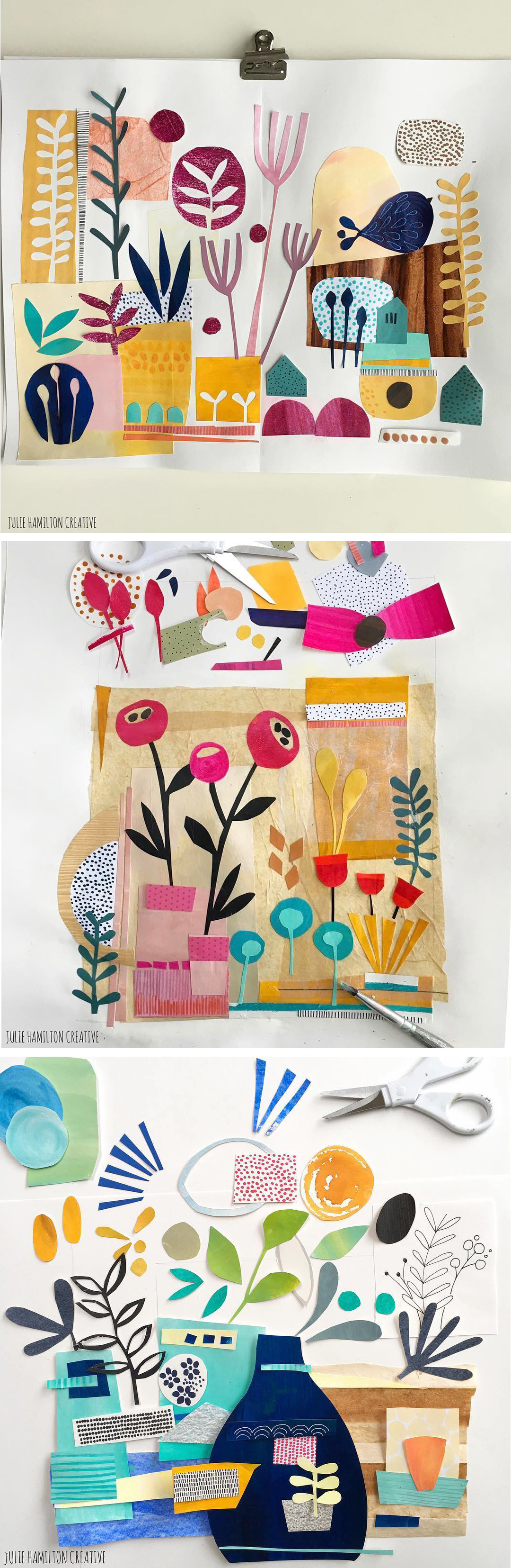 Julie Hamilton collage sketchbook