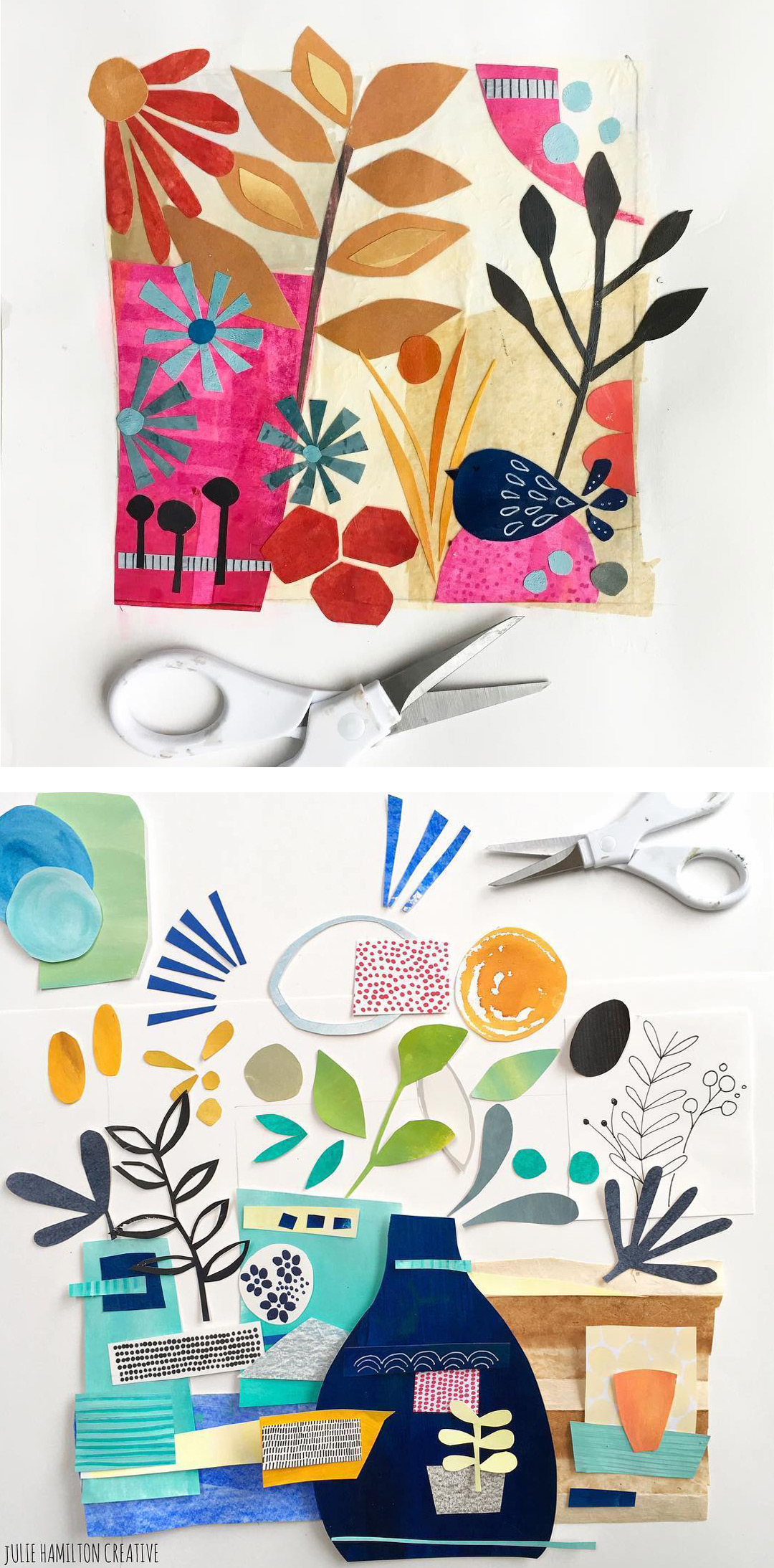 Julie Hamilton collage sketchbook