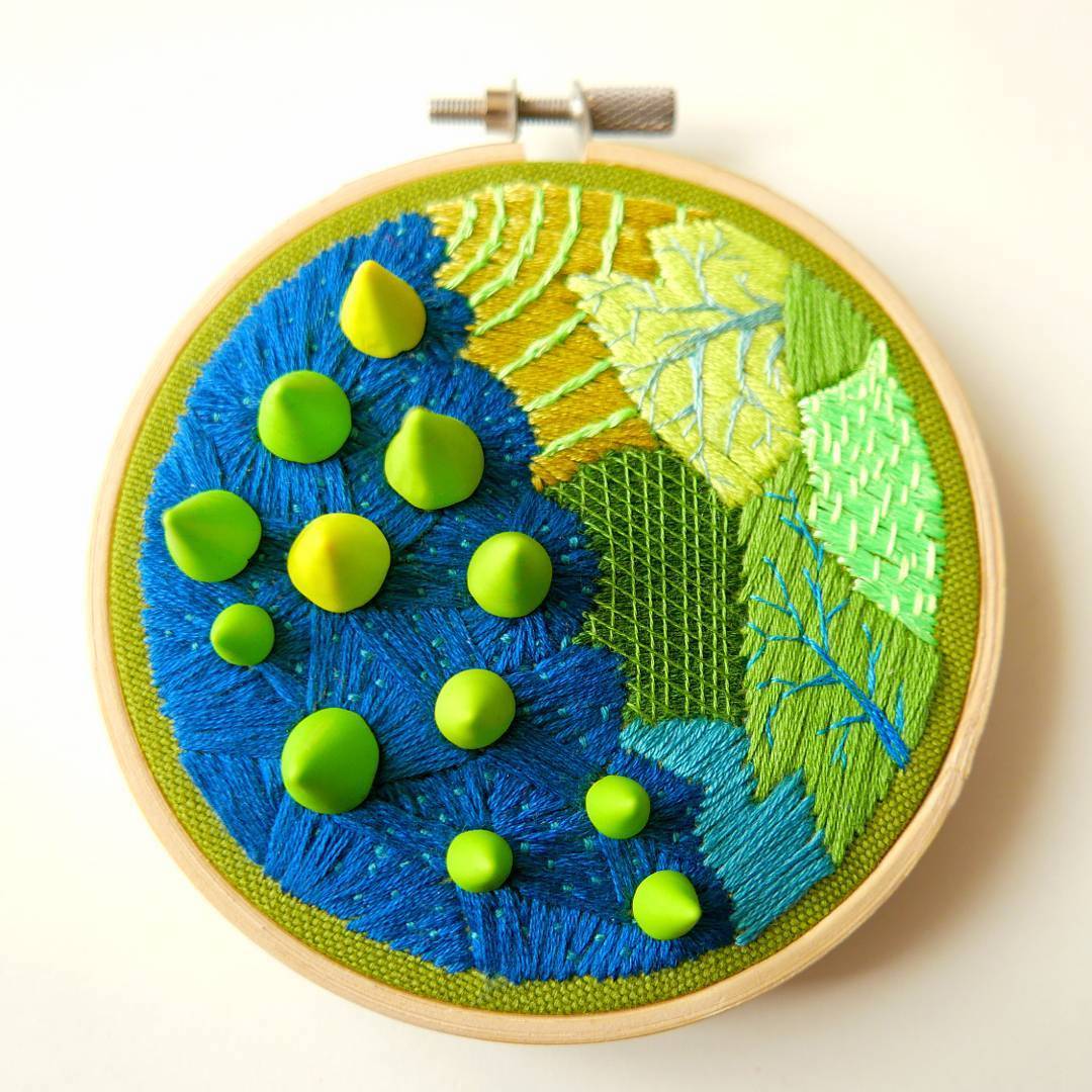 Clay embroidery by Justyna Wolodkiewicz