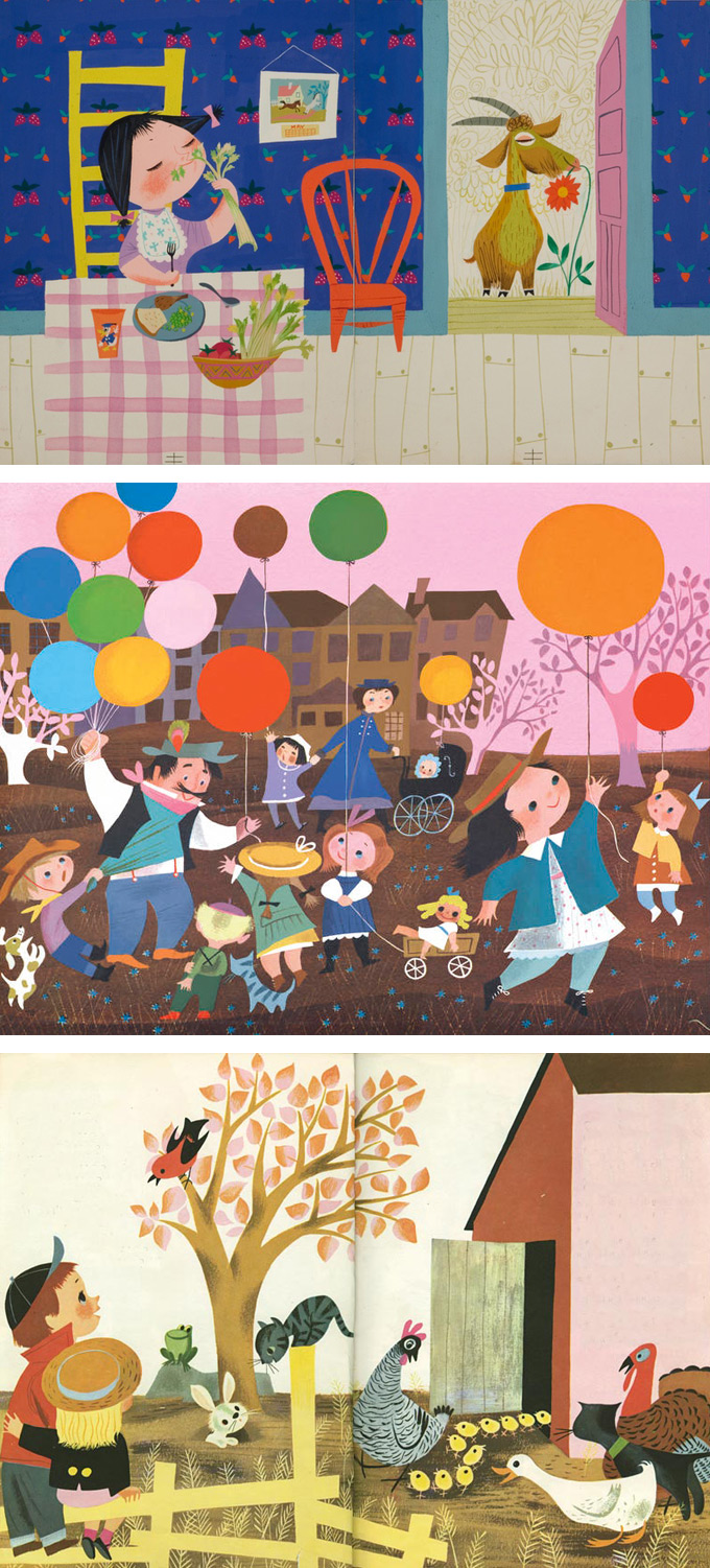 mary blair vintage illustration golden book