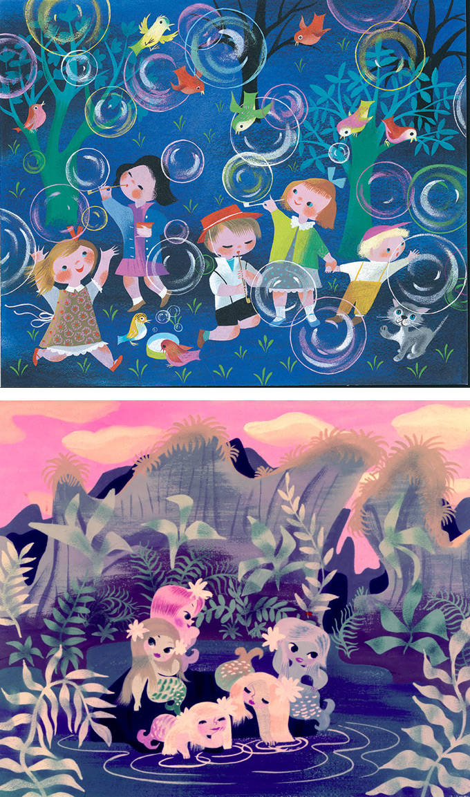 mary blair vintage illustration golden book