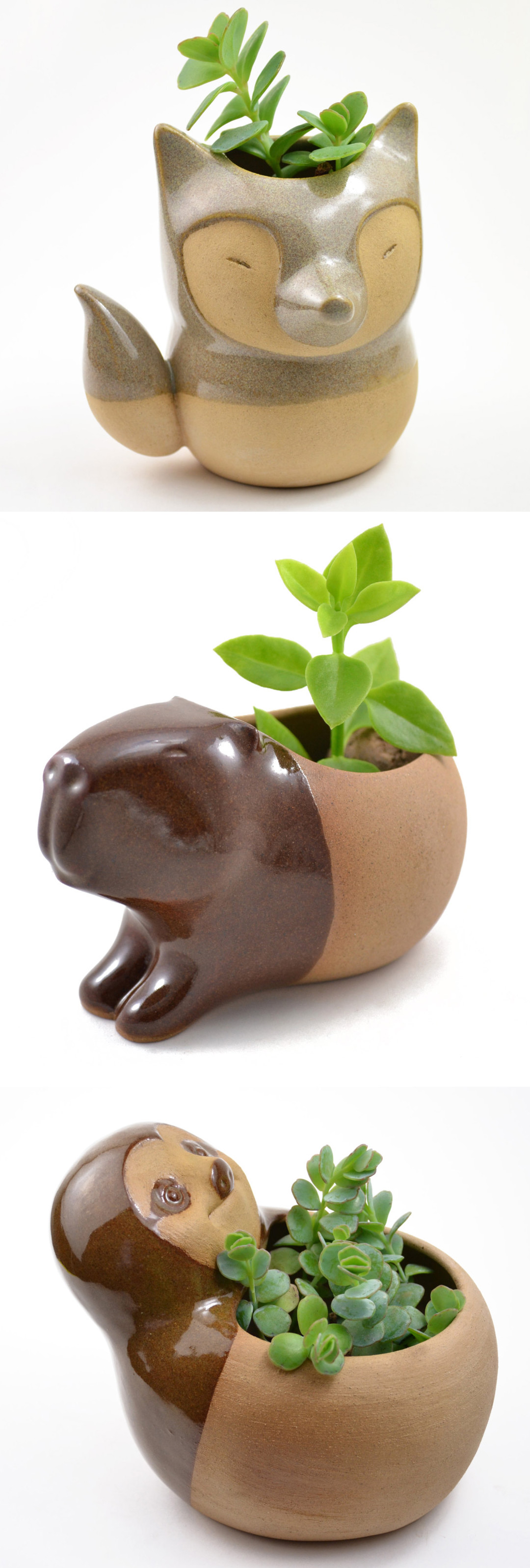 Cumbucia Chic cute ceramic animal planters