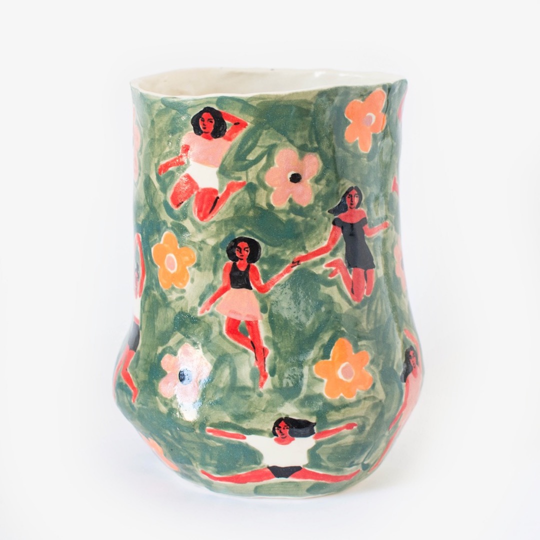 illustrated ceramics by Leah Goren